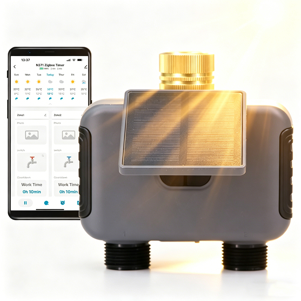 Smart Garden Accessories - Tuay Smart Solar 2-Zone Watering Timer