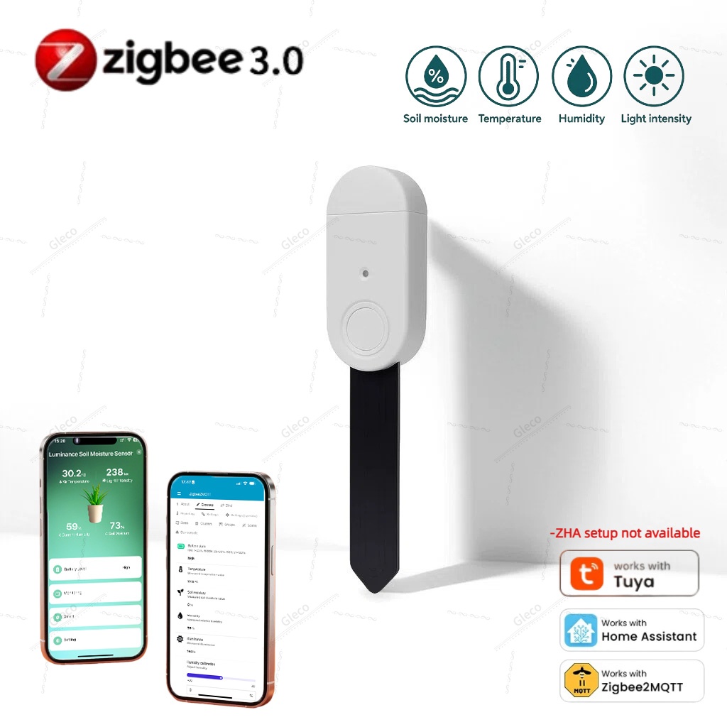 Smart Garden Accessories - 4in1 Zigbee Soil Moisture Temperature Humidity