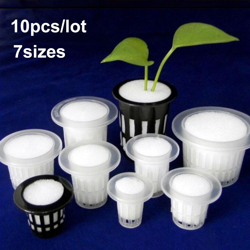 Smart Garden Plastic Cups - 10pcs 50mm black white Soilless Mesh