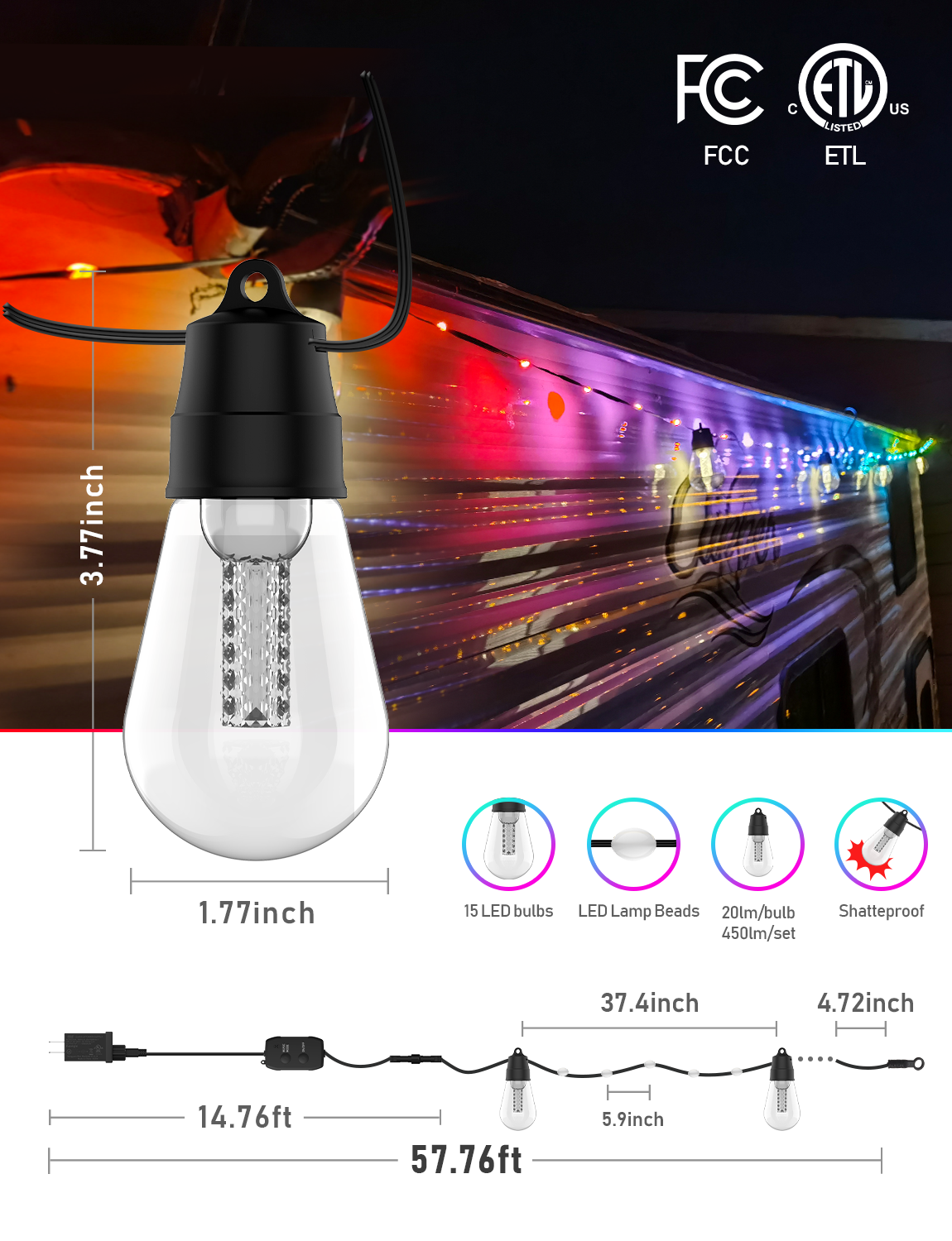 RSH Hot Sale S14 Smart String  – обзор и цена Smart Garden Led Lights