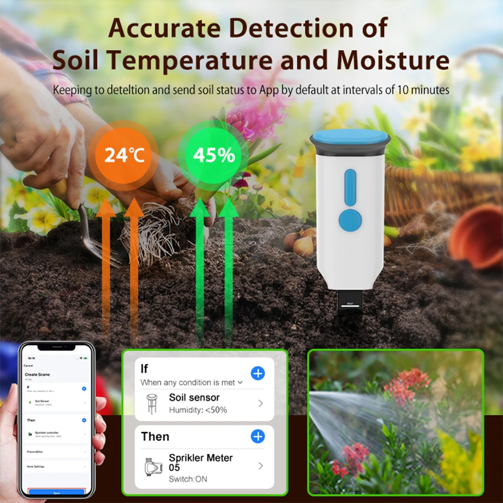 Haozee Tuya Smart WiFi Soil Mo – обзор и цена Smart Garden Furniture