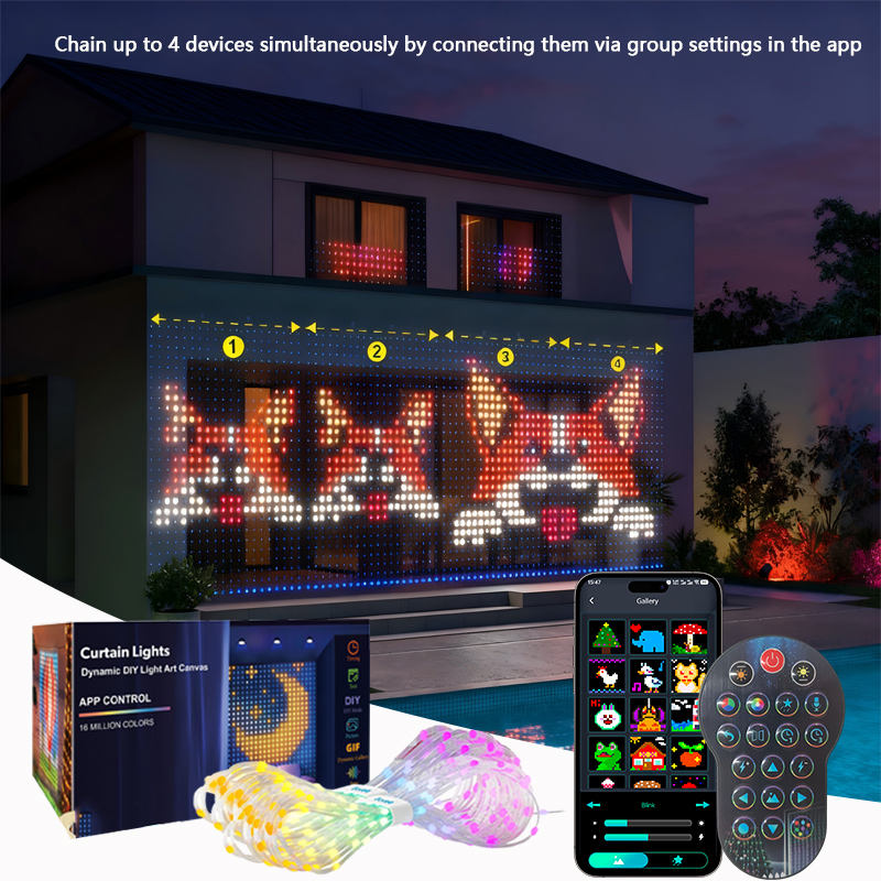 1/2PCS Smart RGB Curtain Light – обзор и цена Smart Garden Led Lights