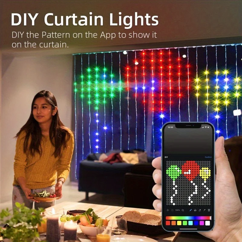 1/2PCS Smart RGB Curtain Light – обзор и цена Smart Garden Led Lights
